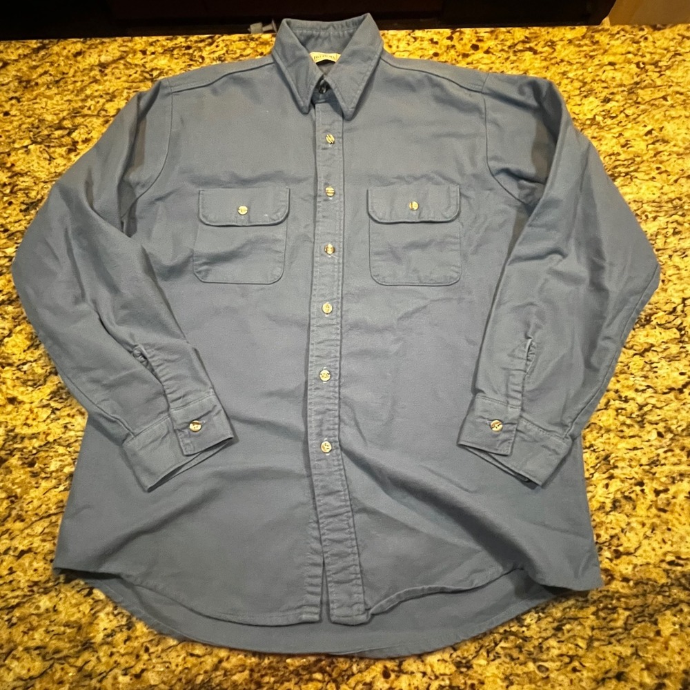 Vintage RedHead Mens Blue‎ Chamois Shirt Heavy Cotton Flannel Button Up XL